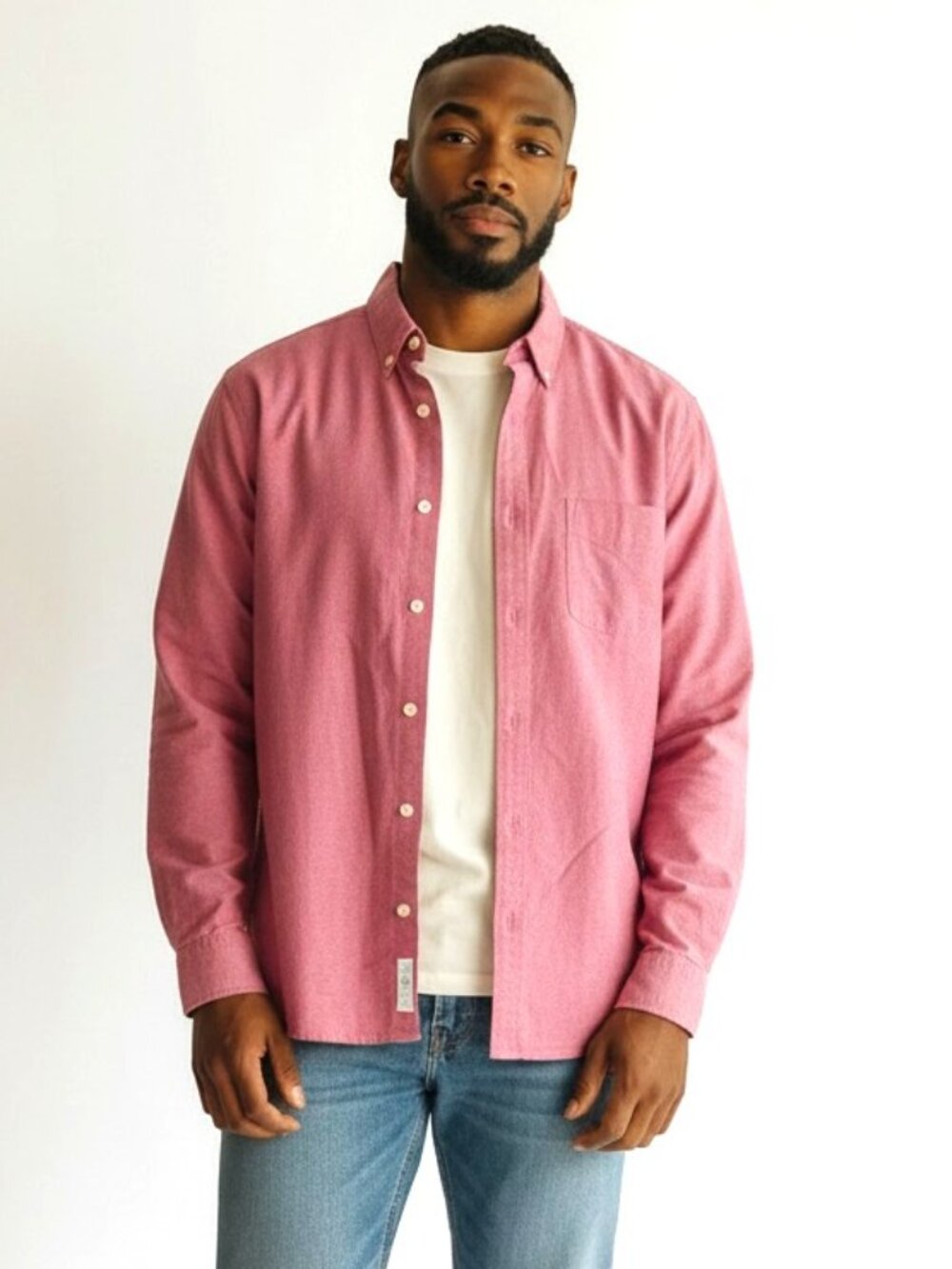 Old Navy Red 100% Cotton Oxford Button Down
